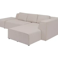 Ecksofa Infinity Ottomane Creme Rechts