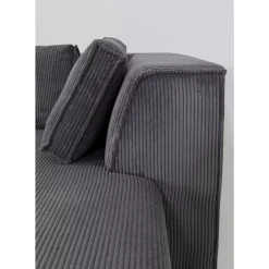 Ecksofa Infinity Ottomane Cord Grau Rechts