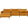 Ecksofa Monza Links Velvet Curry 296Cm