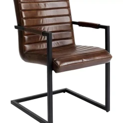 Freischwinger Lola Leder Braun