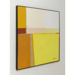 Gerahmtes Bild Abstract Shapes Gelb 113X113Cm