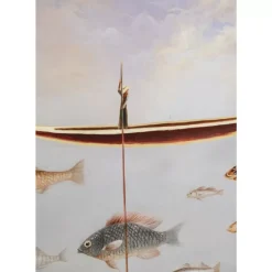 Gerahmtes Bild Cloud Fisherman Boat 60X120Cm