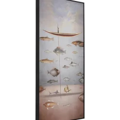Gerahmtes Bild Cloud Fisherman Boat 60X120Cm