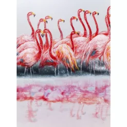 Gerahmtes Bild Dating Flamingos 100X120Cm