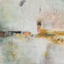 Gerahmtes Bild Dust Gold 120X120Cm