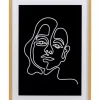 Gerahmtes Bild Faccia Arte Woman 60X80Cm