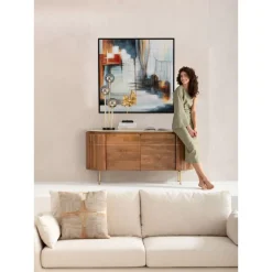 Gerahmtes Bild Visione Front 100X100Cm