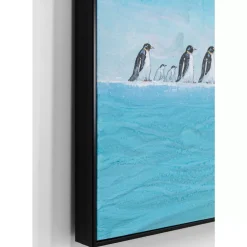 Gerahmtes Bild Walking Penguins 140X140Cm