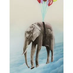 Glasbild Balloon Elephant 100X150Cm
