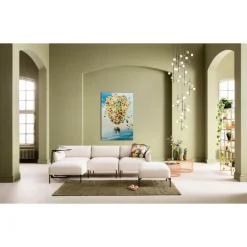 Glasbild Balloon Elephant 100X150Cm