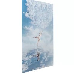 Glasbild Balloon Girl 100X150Cm