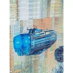 Glasbild 3D Future City 150X100Cm