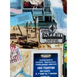 Glasbild Holiday In The 60S 120X150Cm