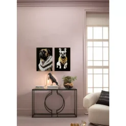 Glasbild King Pug 40X60Cm