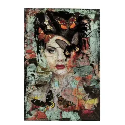Glasbild Lady Butterfly 100X150Cm