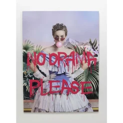 Glasbild No Drama 90X120Cm