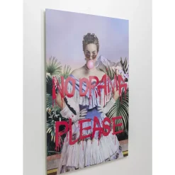 Glasbild No Drama 90X120Cm