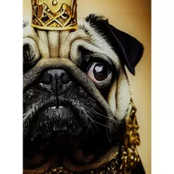 Glasbild Prince Pug 40X60Cm