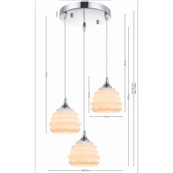 Hangeleuchte Ruffle Weis O 37Cm