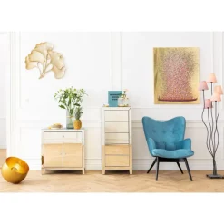 Hochkommode Luxury Champagne 5 Schube