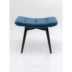 Hocker Black Vicky Velvet Petrol 46X59Cm