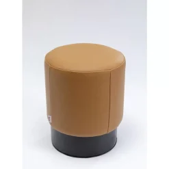 Hocker Cherry Leder Braun O36Cm