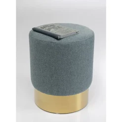 Hocker Cherry Lina Hellbau Brass O35Cm