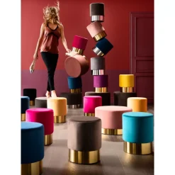 Hocker Cherry Rose Brass O45Cm