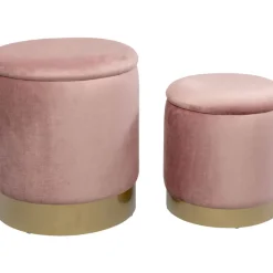 Hocker Cherry Storage Rose Brass (2/Set)