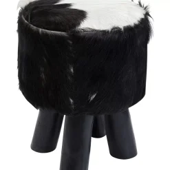 Hocker Flint Stone Schwarz O35Cm