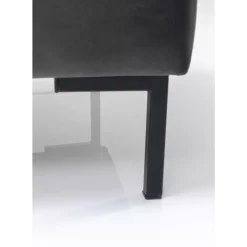 Hocker Gianni Velvet Grau Schwarz