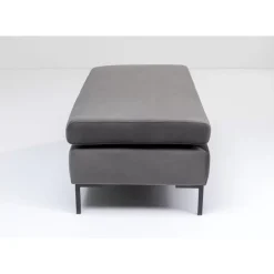 Hocker Gianni Velvet Grau Schwarz