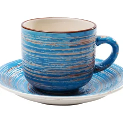 Kaffeetasse Swirl Blau (2/Set)