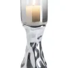 Kerzenständer Jade Silber 33Cm