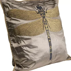 Kissen Glitter Dragonfly Braun 40X40Cm