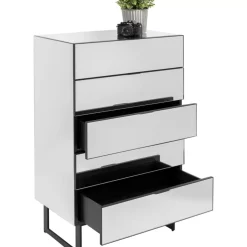 Kommode Soran 5 Schube Schwarz 65X114Cm