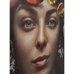 Leinwandbild Flower Art Lady 200X200Cm