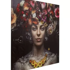 Leinwandbild Flower Art Lady 200X200Cm