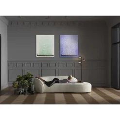 Leinwandbild Flower Boat Beige Grun 80X100Cm