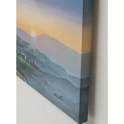 Leinwandbild Flying Elephant At Night 120X160Cm