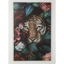 Leinwandbild Tiger In Flower 90X140Cm