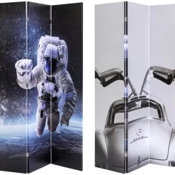 Paravent Triptychon Man Vs Oldtimer 120X180Cm