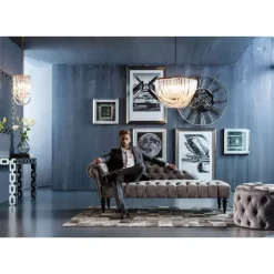 Recamiere Desire Velvet Silbergrau