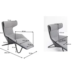 Relaxsessel Granada Schwarz Weiss