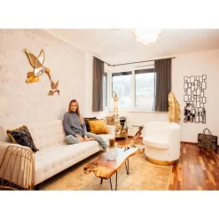 Schlafsofa Milchbar Beige 219Cm