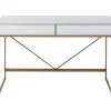 Schreibtisch Soran Gold 120X50Cm