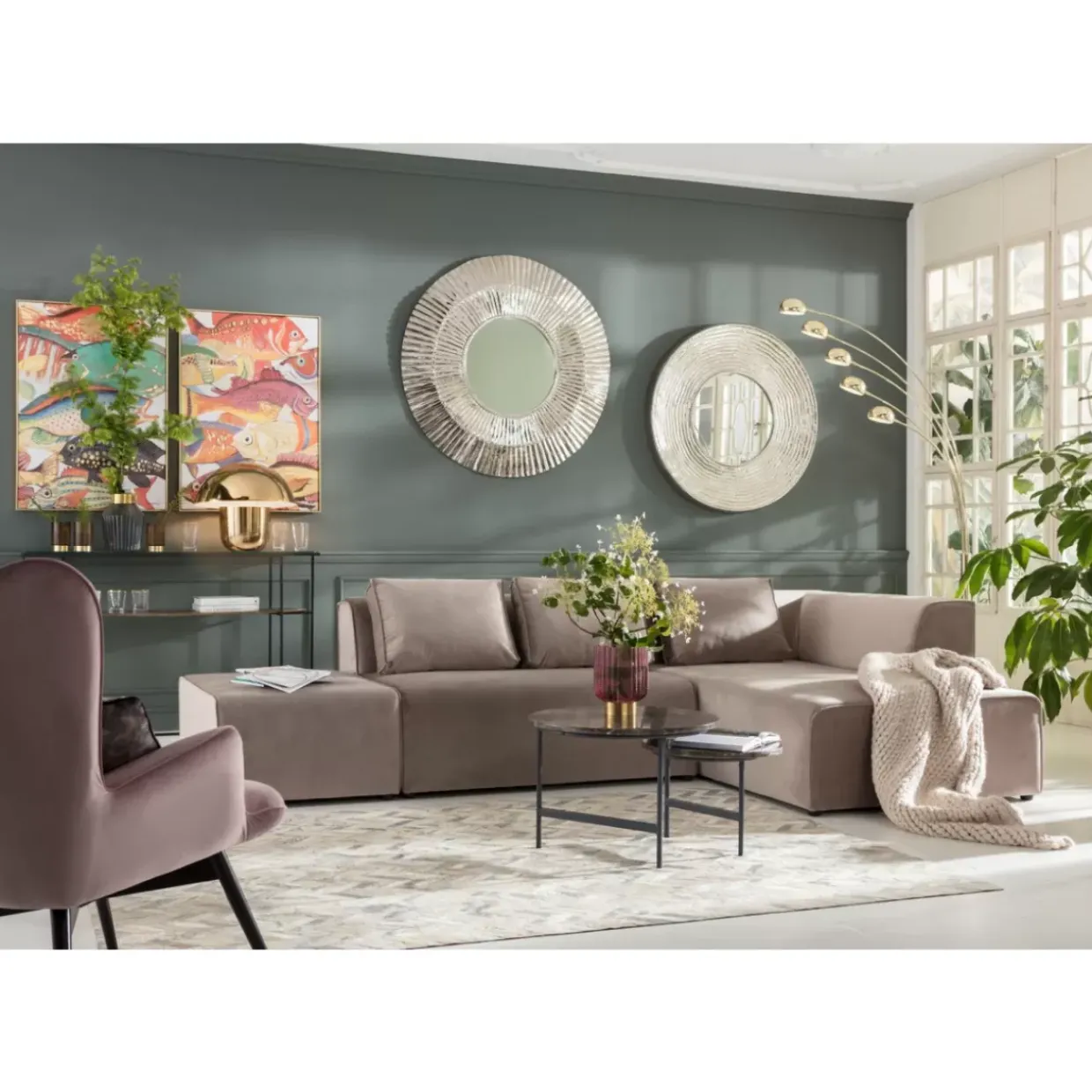 Sessel Black Vicky Velvet Rose