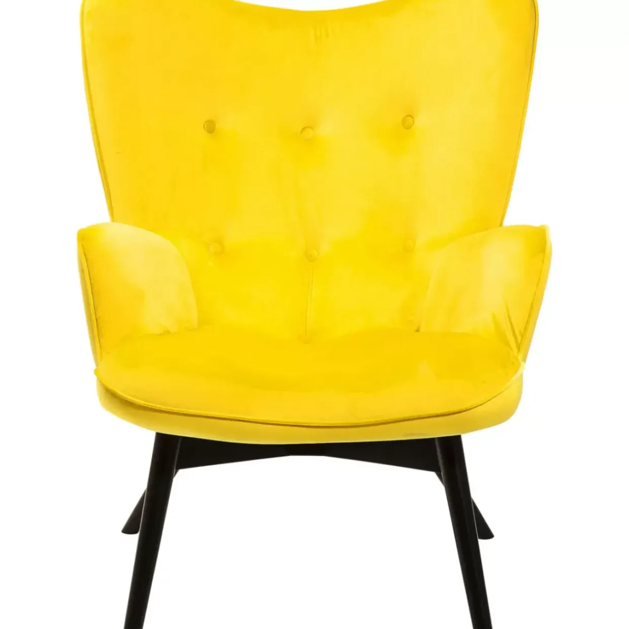 Sessel Black Vicky Velvet Yellow