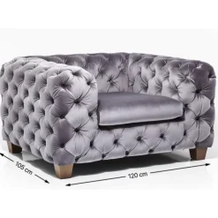 Sessel Desire Silbergrau