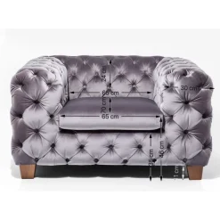 Sessel Desire Silbergrau